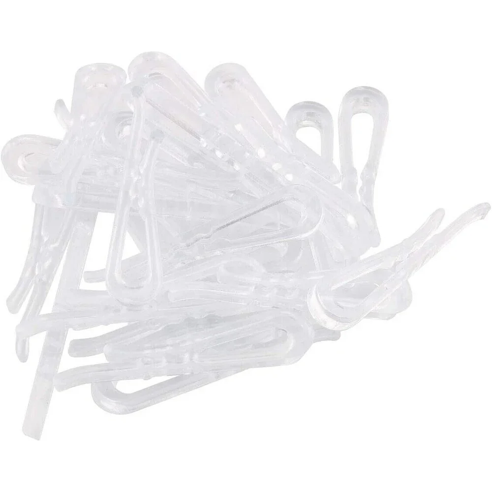 1,000 Pcs Clear Plastic Alligator Clips - Clear 1